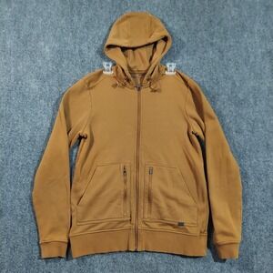 5.11 Hoodie Mens Medium Brown‎ Full Zip Pocket Outdoor Drawstring Sweatshirt